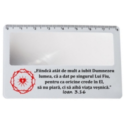 Card cu rigla si lupa, Fiindca atat de mult a iubit Dumnezeu...
